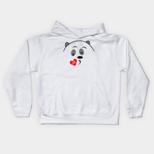 Panda's love kiss! Kids Hoodie